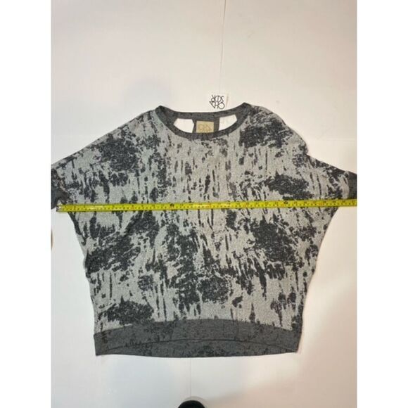 Chaser Women's Burnout Top w/ Back Cutout Gray French Terry NWT Sz Small - Picture 5 of 7